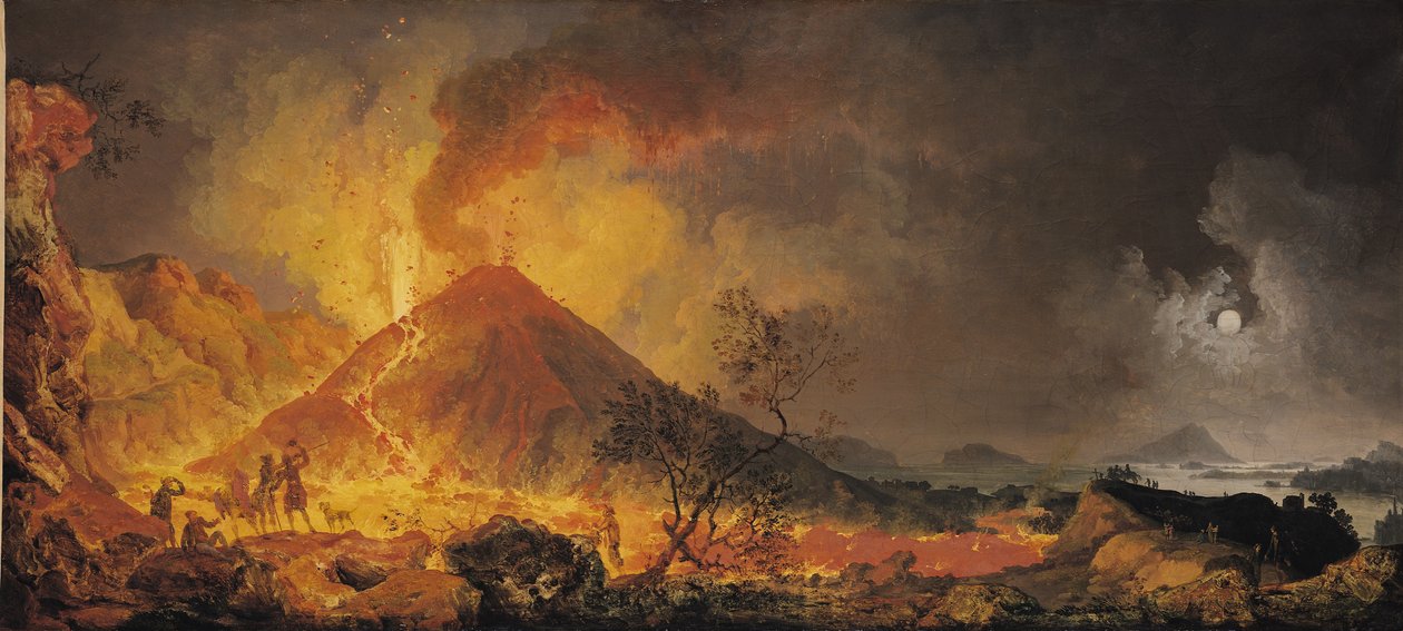 De uitbarsting van de Vesuvius door Pierre Jacques Volaire