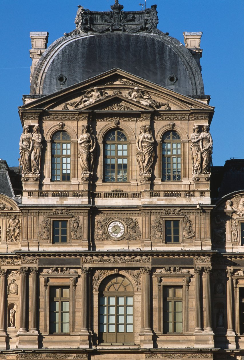 Het paviljoen Sully, Cour Carrée; Lescot vleugel door Pierre Lescot