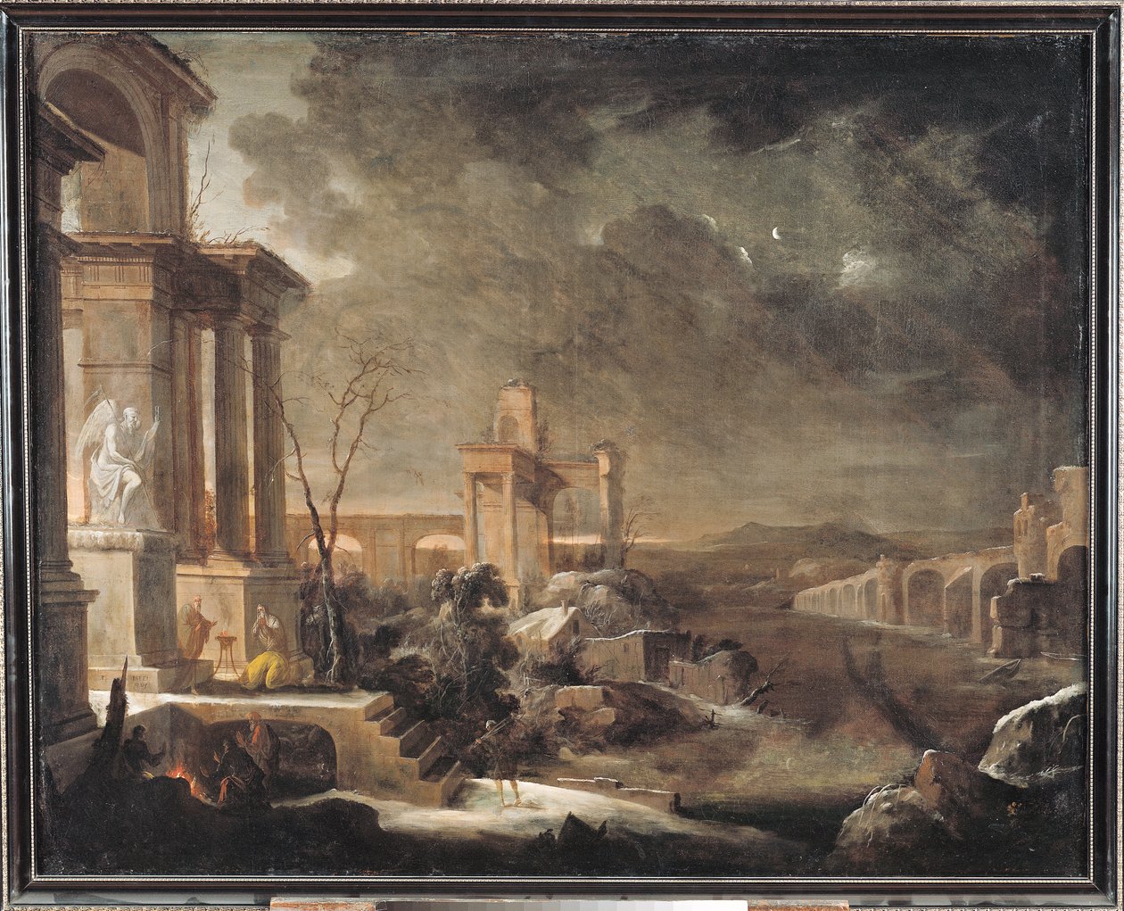 Landschap bij dageraad, 1705 door Pierre Patel