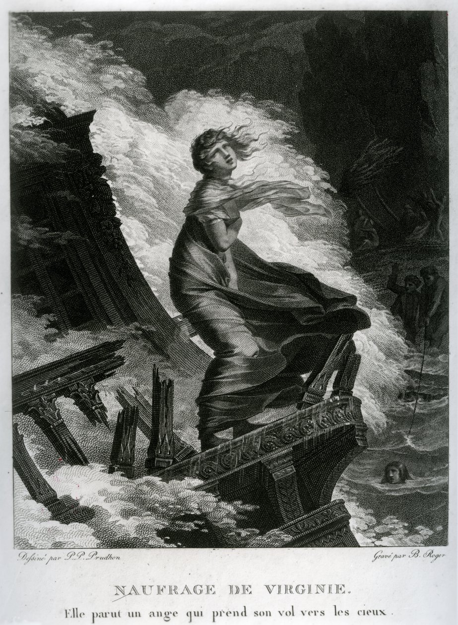 Schipbreuk van Virginie, illustratie voor 