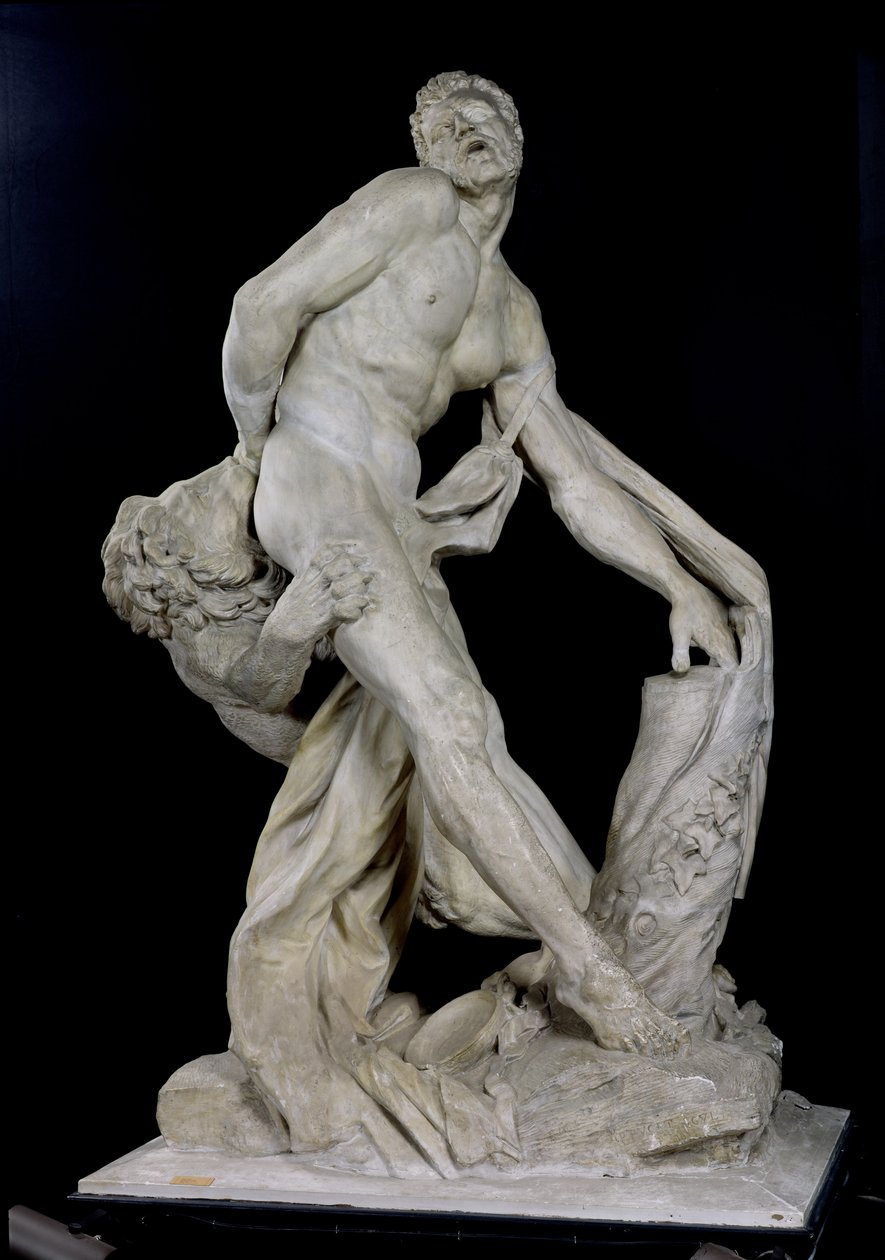Milo van Croton aangevallen door een leeuw (gips) door Pierre Puget