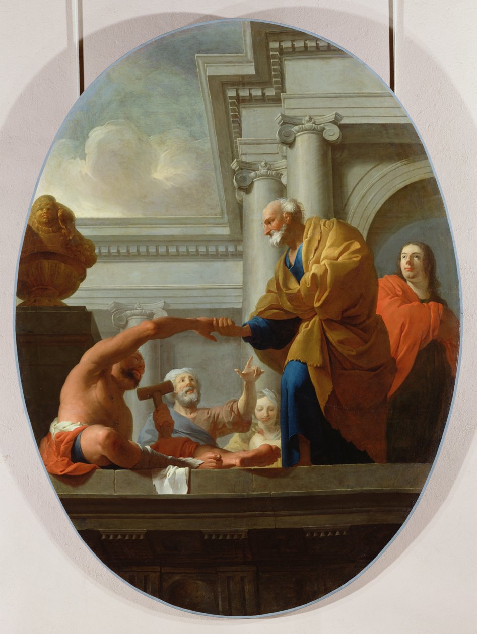 St. Petrus geneest een verlamde door Pierre Subleyras