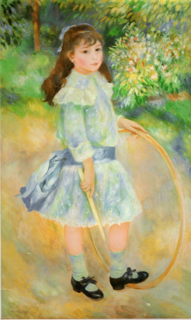 Meisje met een hoepel door Pierre Auguste Renoir
