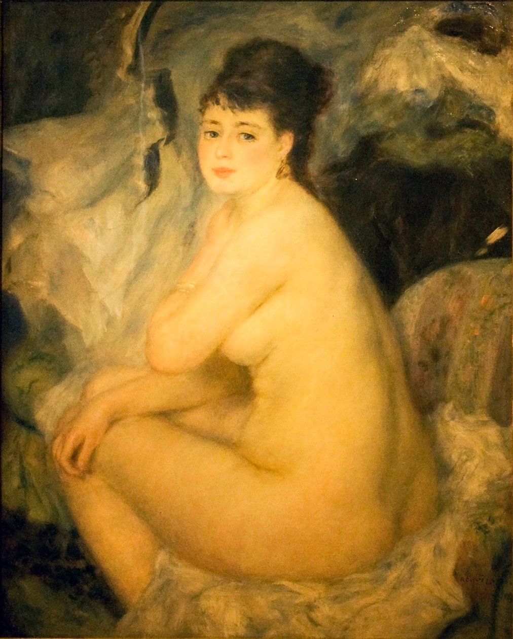 Naakte Vrouw Zittend op een Bank Anna door Pierre Auguste Renoir