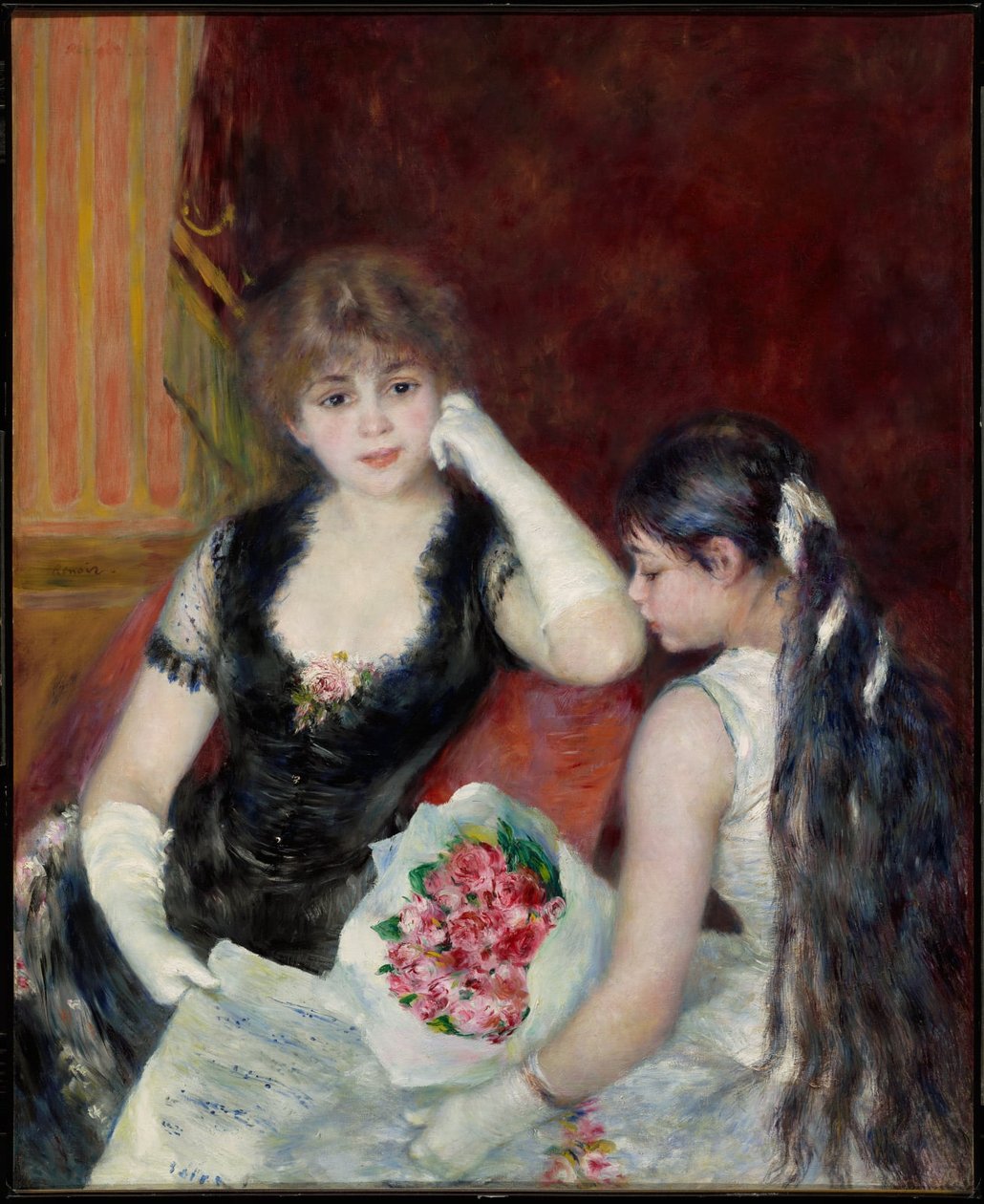 Een loge in het theater (bij het concert) door Pierre-Auguste Renoir