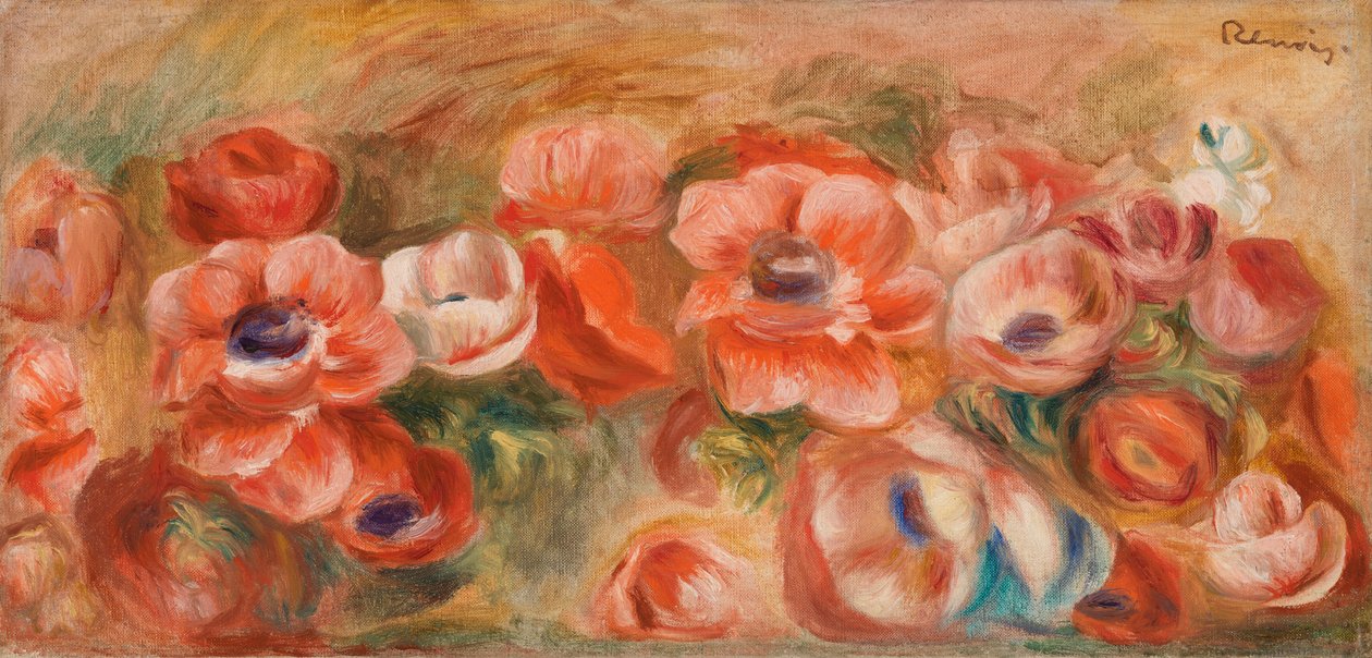 Anemonen door Pierre-Auguste Renoir