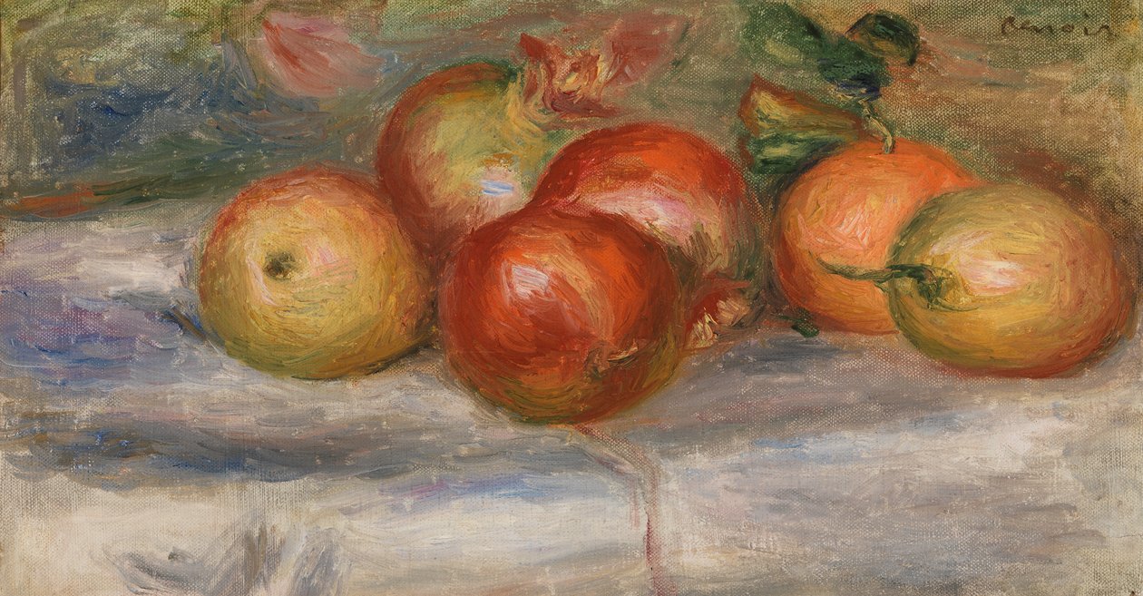 Appels, Sinaasappel en Citroen door Pierre-Auguste Renoir