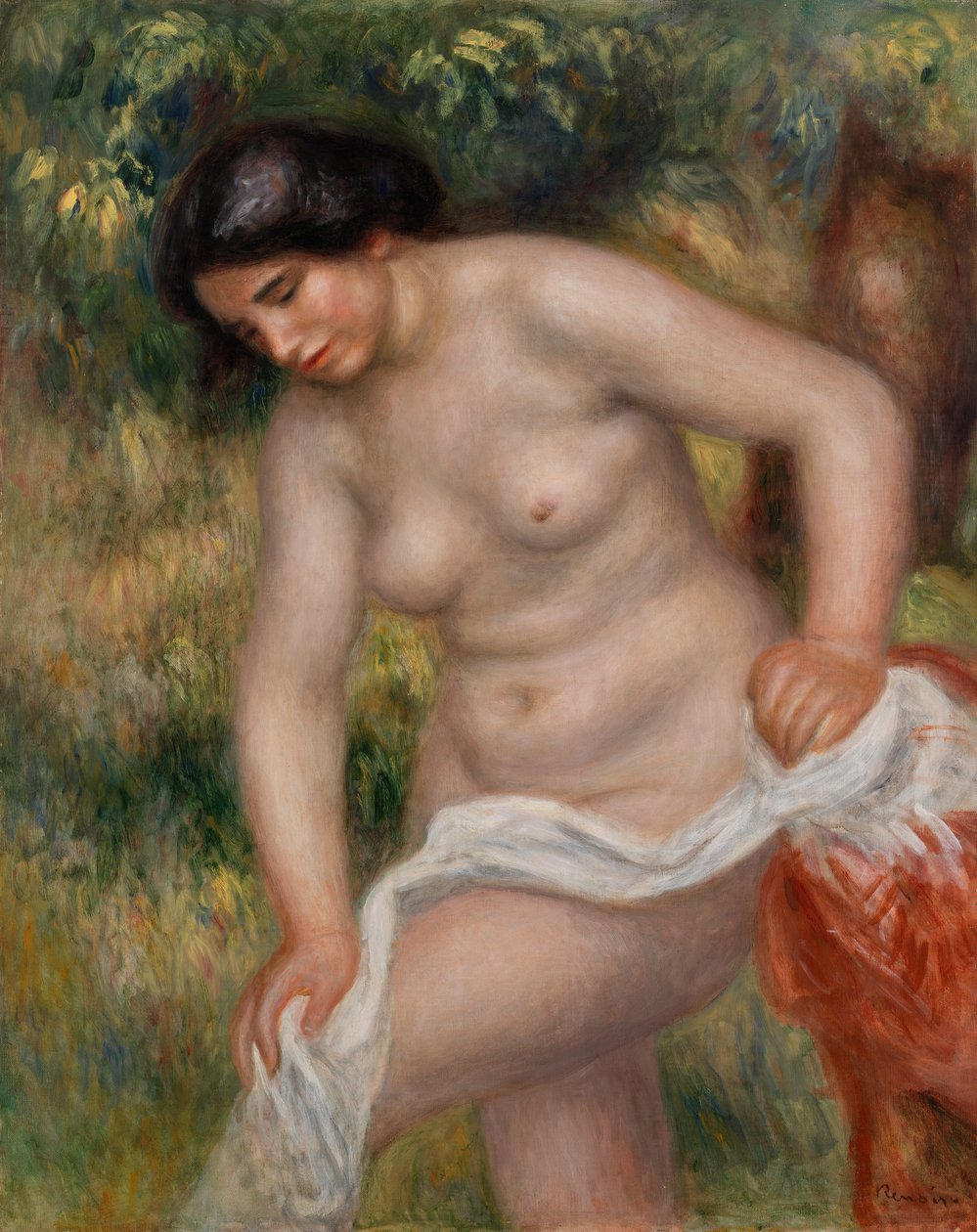 Bader die Zichzelf Afdroogt door Pierre-Auguste Renoir
