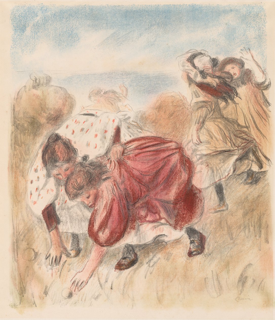 Kinderen die bal spelen door Pierre-Auguste Renoir