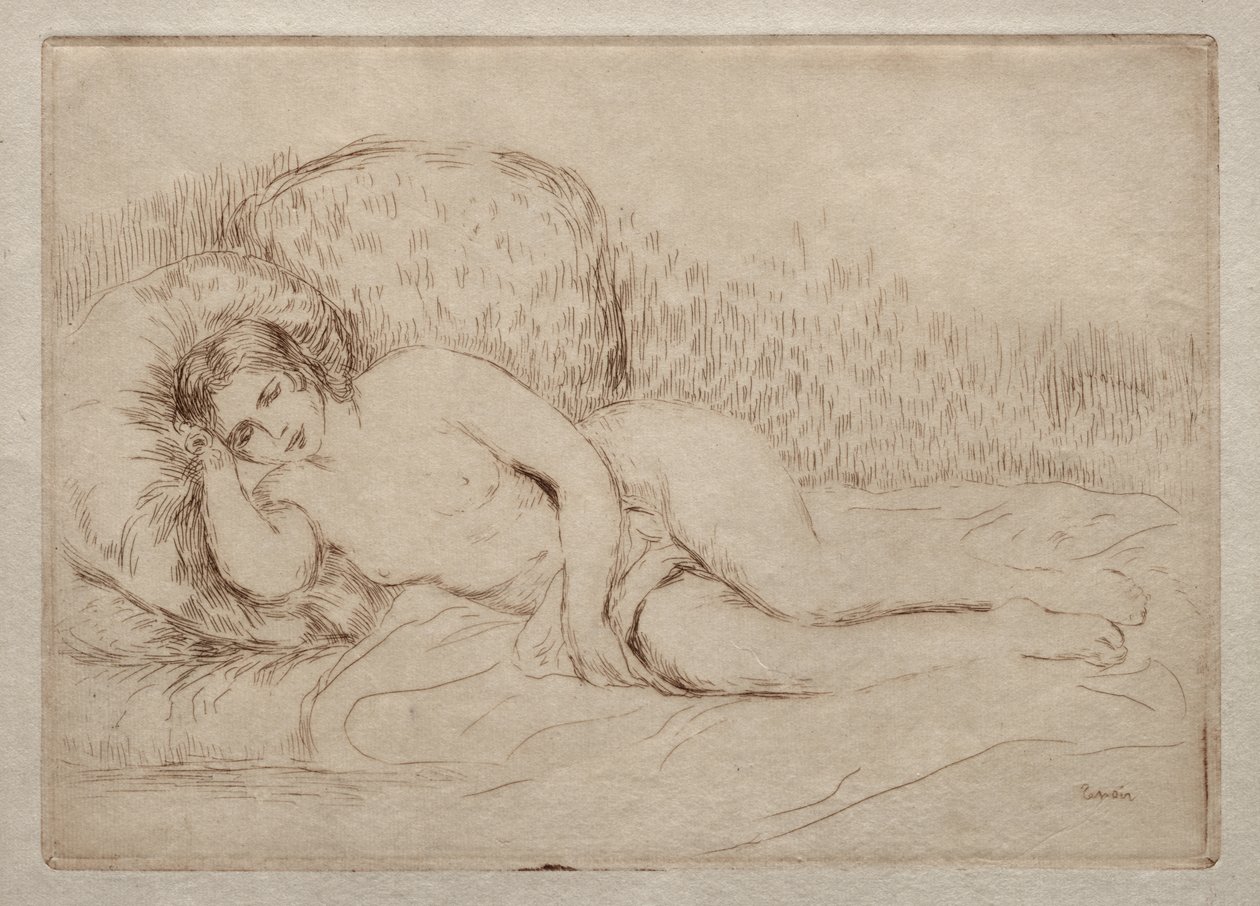 Liggende naakte vrouw door Pierre-Auguste Renoir