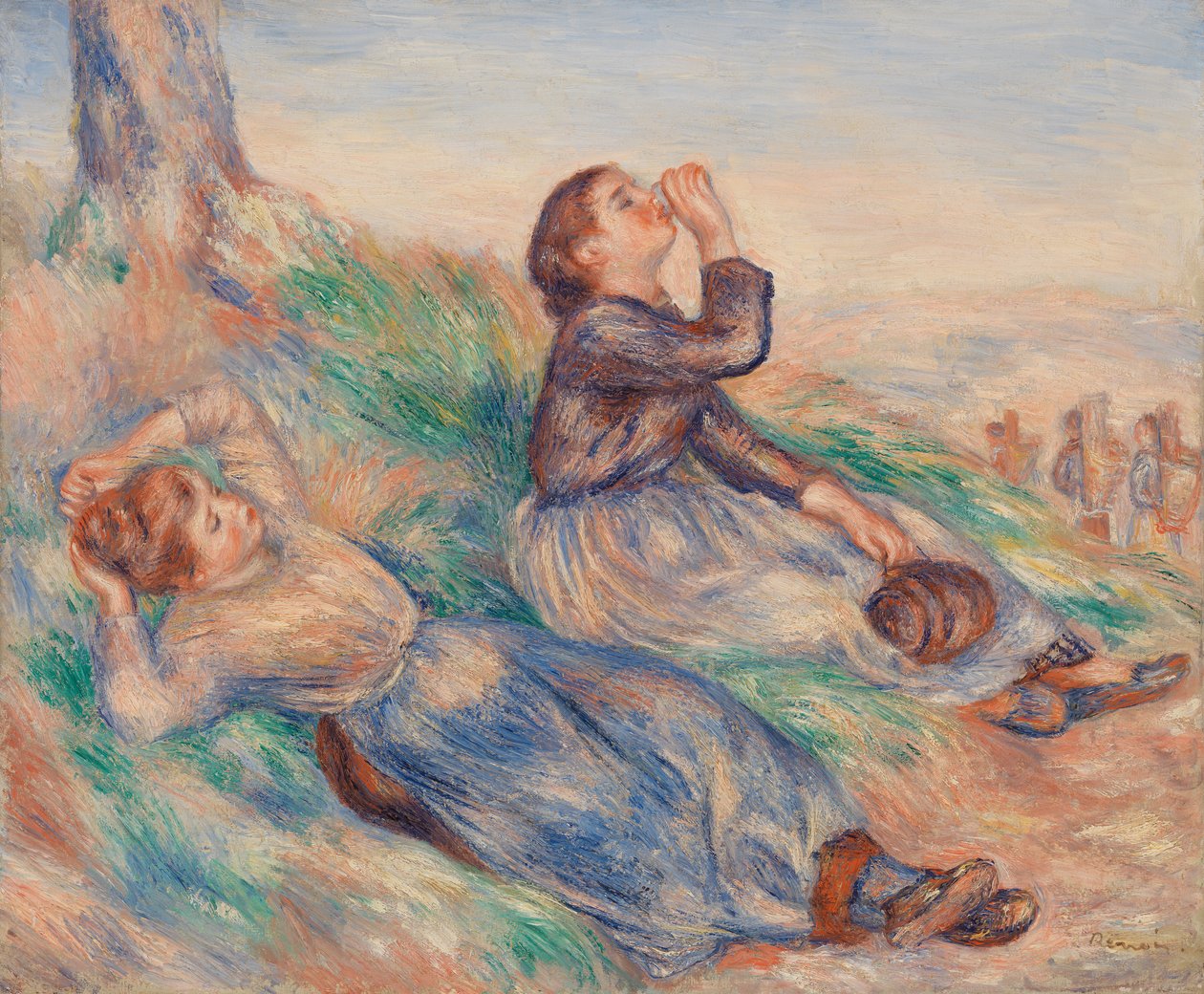 Druivenplukkers door Pierre-Auguste Renoir