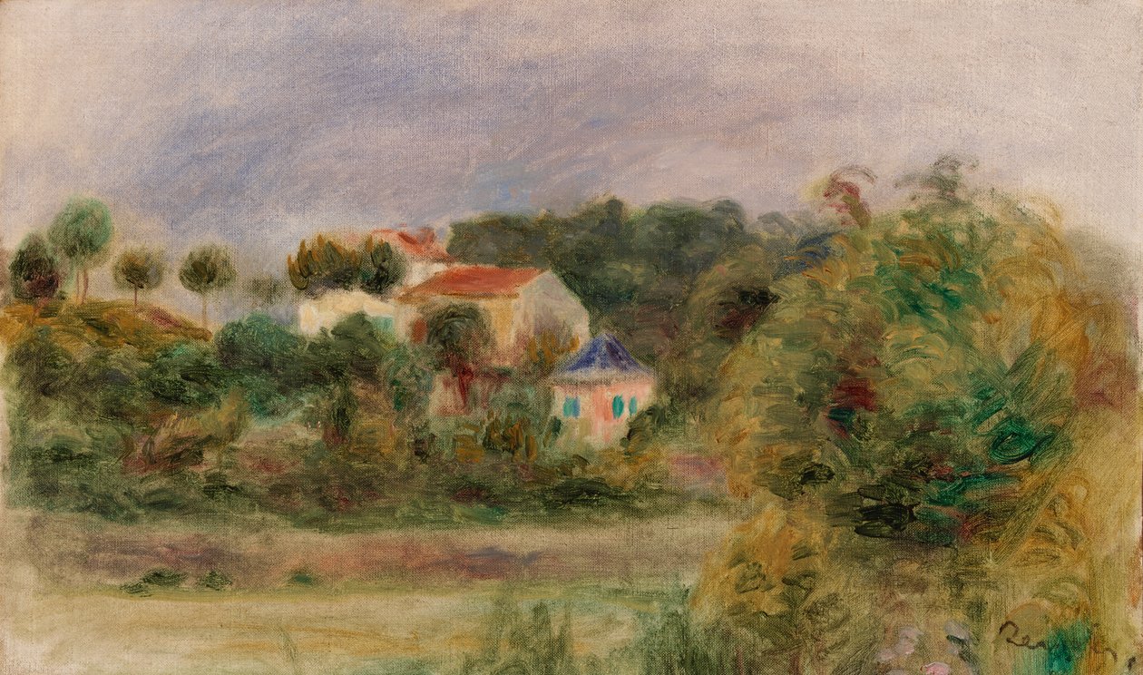 Huizen in een Park door Pierre-Auguste Renoir