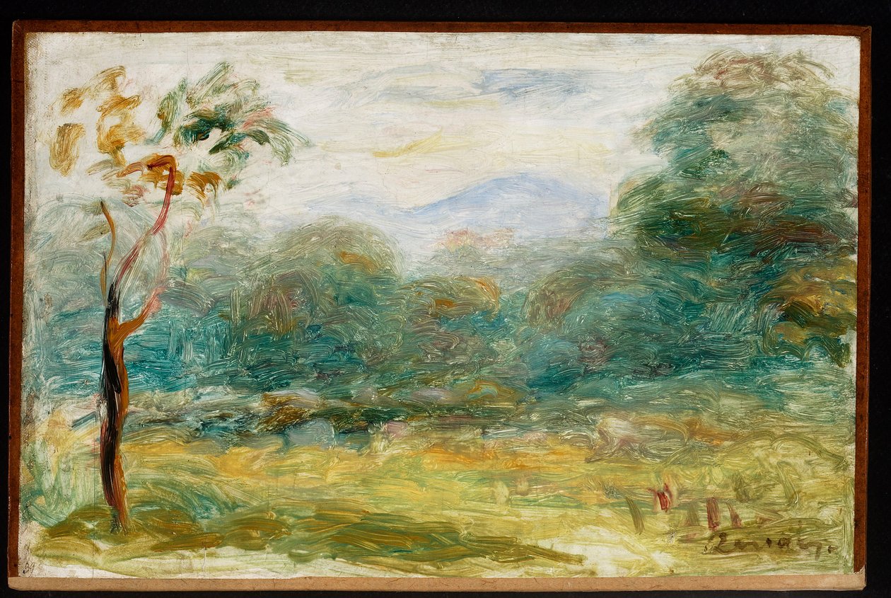 Landschap uit Zuid-Frankrijk (Cagnes-sur-Mer) door Pierre-Auguste Renoir