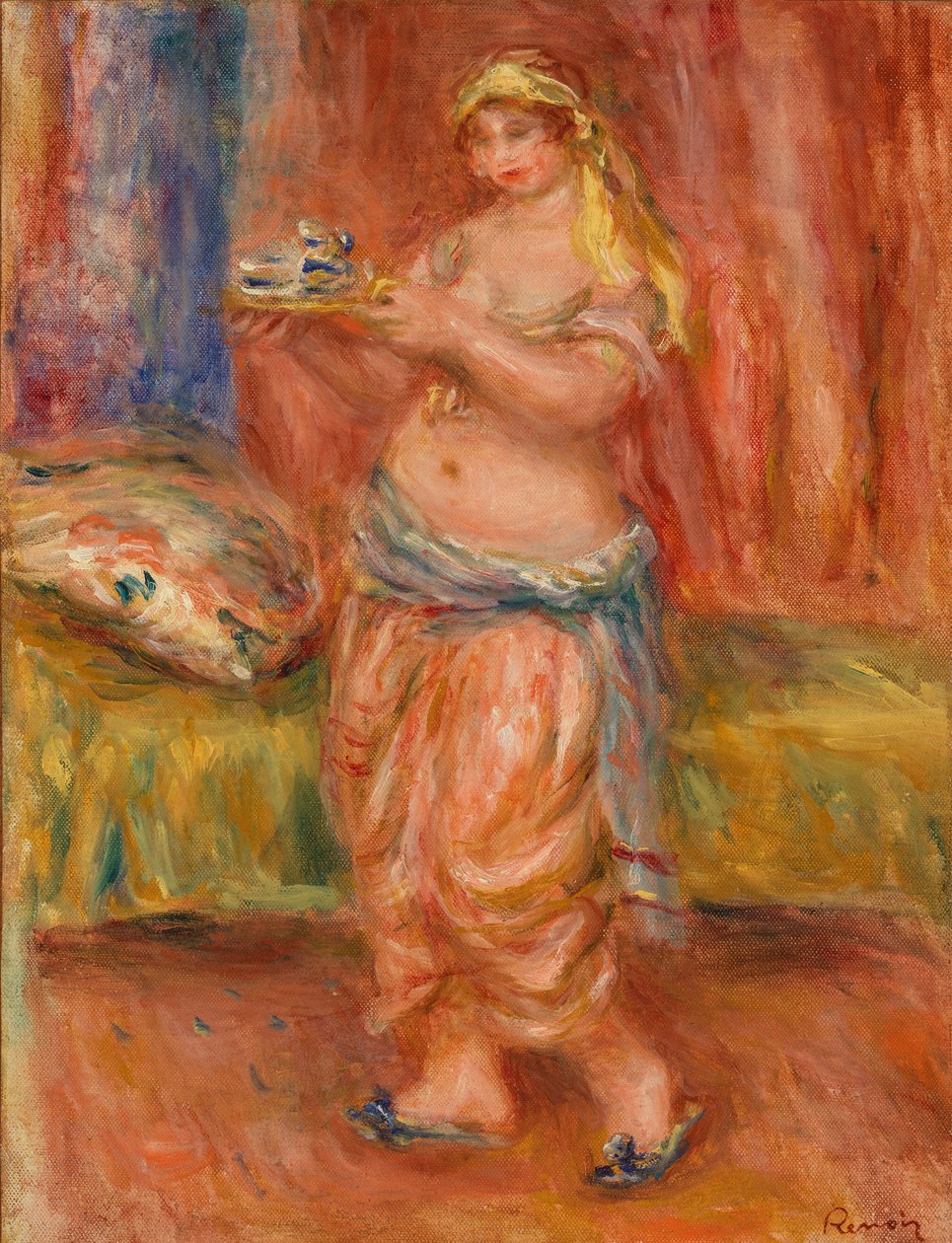 Odalisque met Theeservies door Pierre-Auguste Renoir
