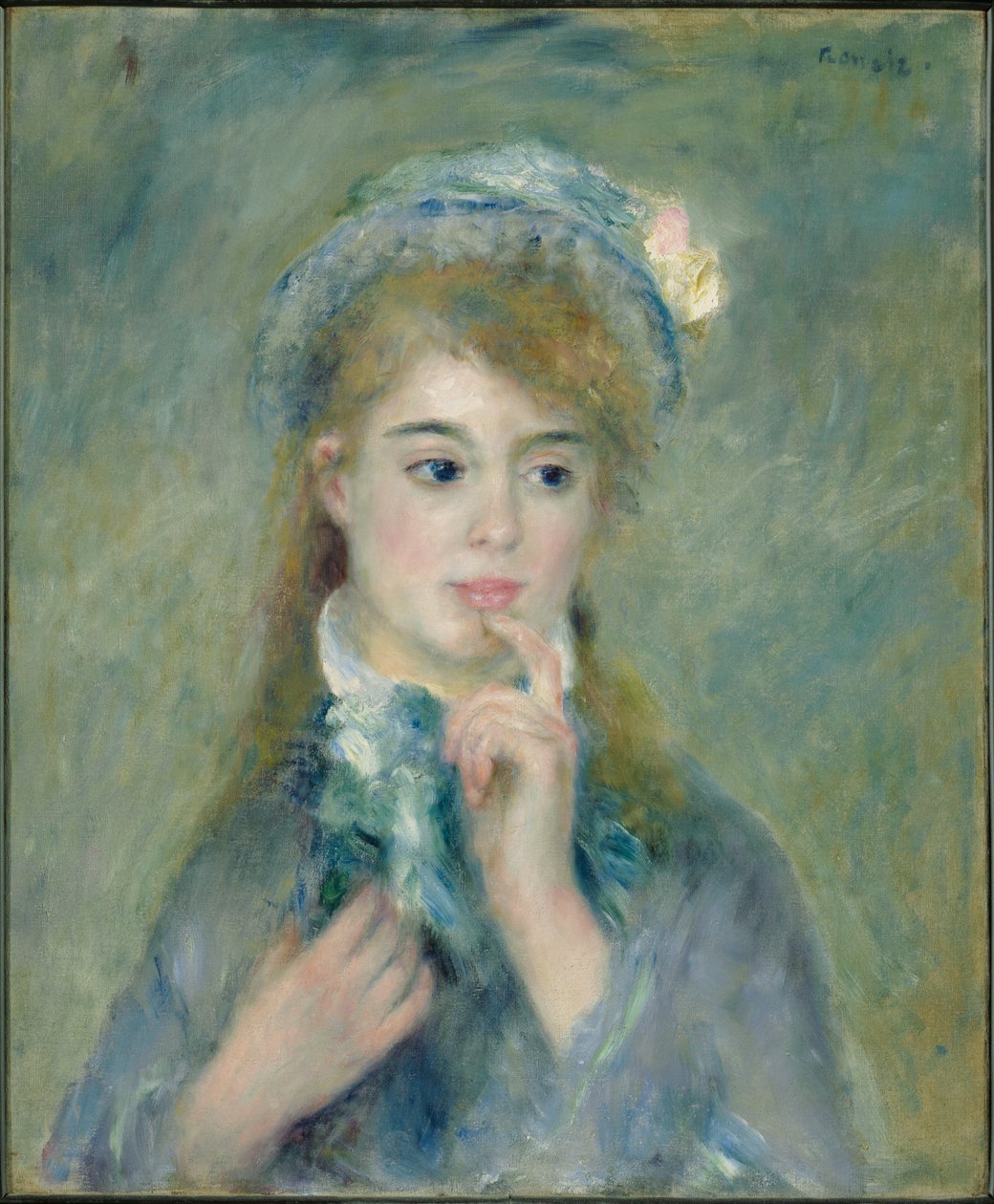 Portret van een jonge vrouw (De onschuldige) door Pierre-Auguste Renoir