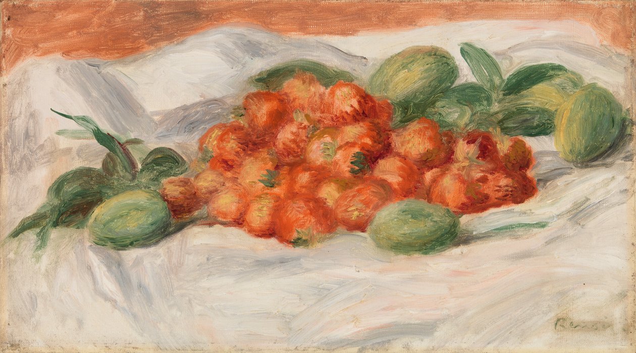 Aardbeien en Amandelen door Pierre-Auguste Renoir