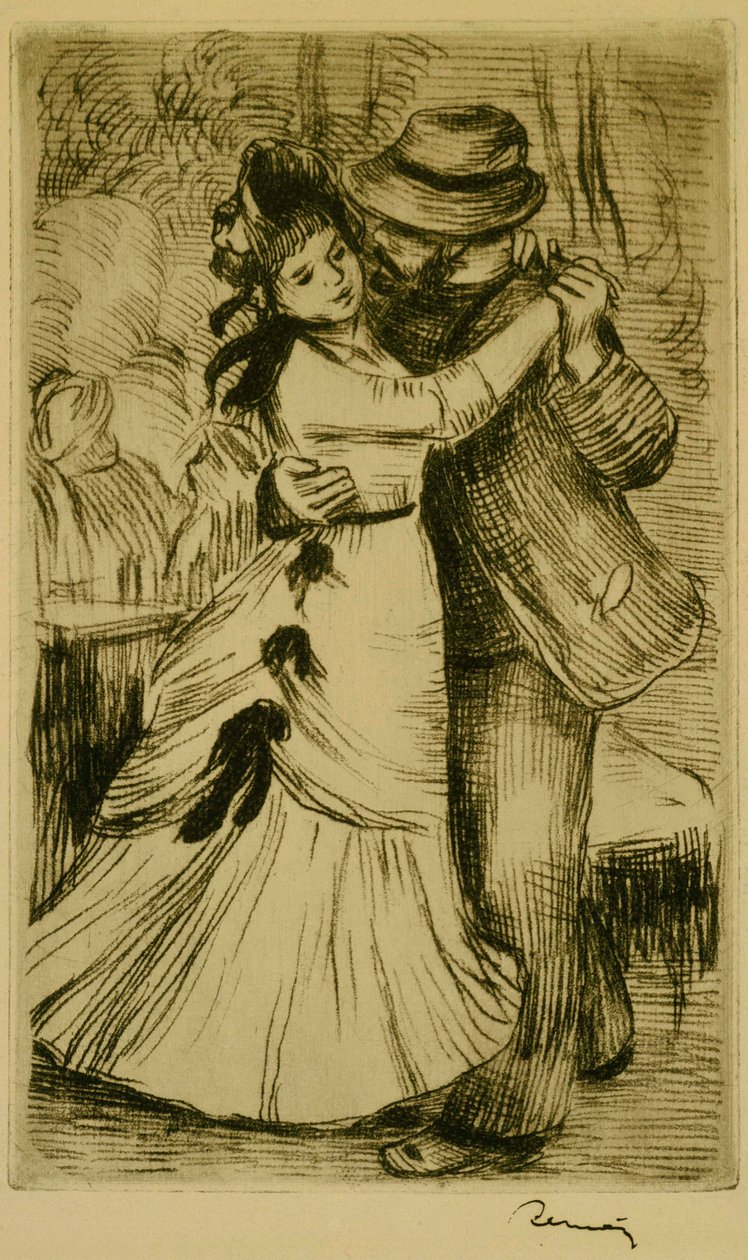 De dans op het platteland door Pierre-Auguste Renoir