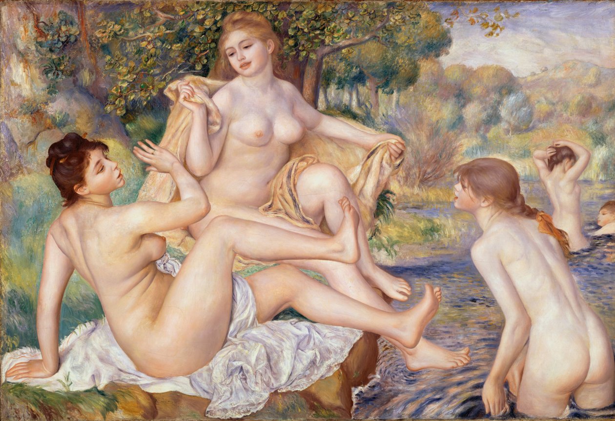 De grote baders door Pierre-Auguste Renoir
