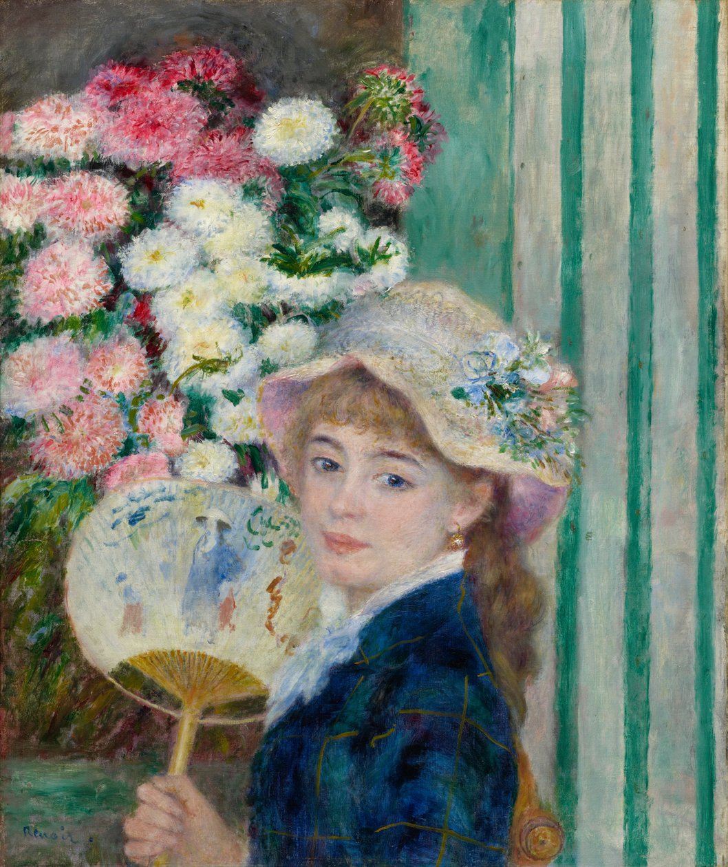 Vrouw met waaier door Pierre-Auguste Renoir