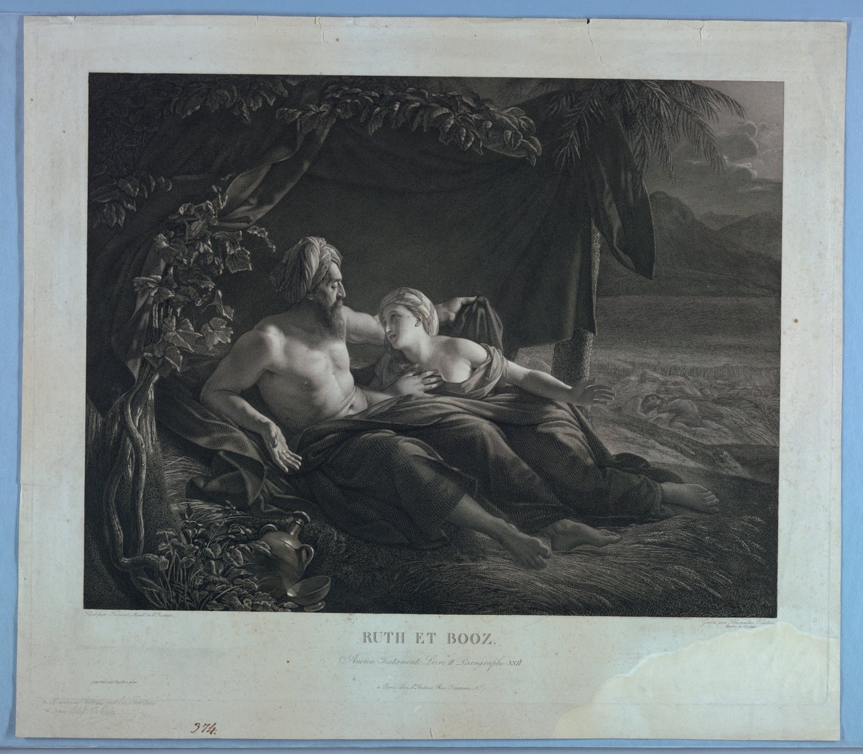 Ruth en Boaz door Pierre Alexandre Tardieu