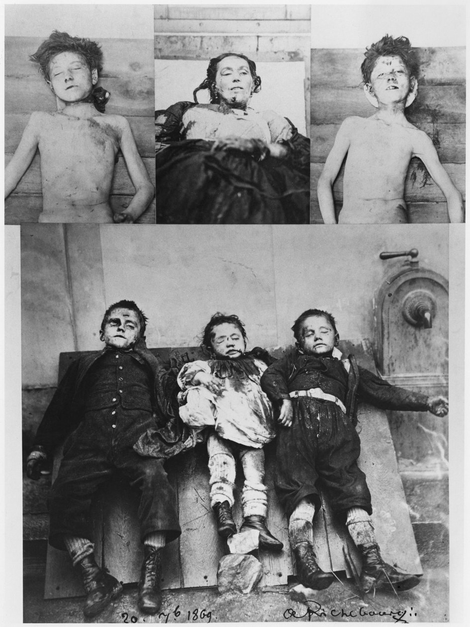 De Troppmann-affaire, de familie Kinck vermoord door Jean-Baptiste Troppmann, 1869 door Pierre Ambroise Richebourg