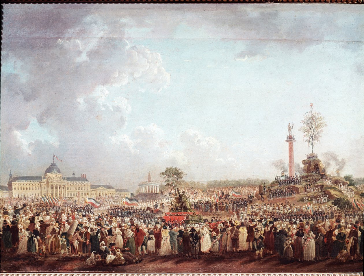 Feest van het Opperwezen op het Marsveld (20 Prairial Jaar II - 8 juni) door Pierre Antoine Demachy