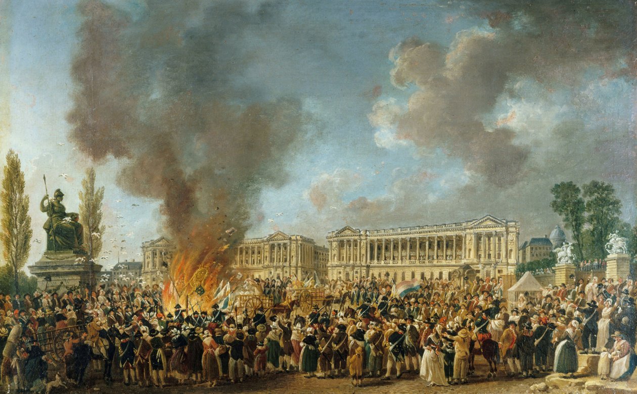 Het feest van eenheid en ondeelbaarheid op 10 augustus 1793, 1793 door Pierre Antoine Demachy