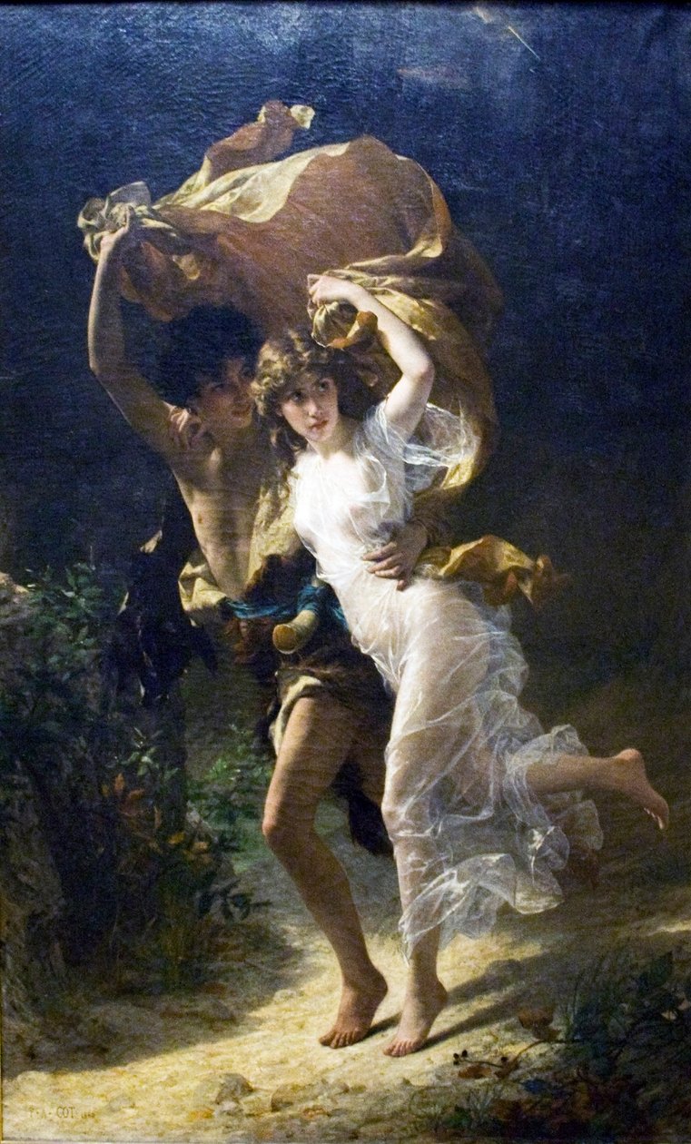De storm door Pierre Auguste Cot