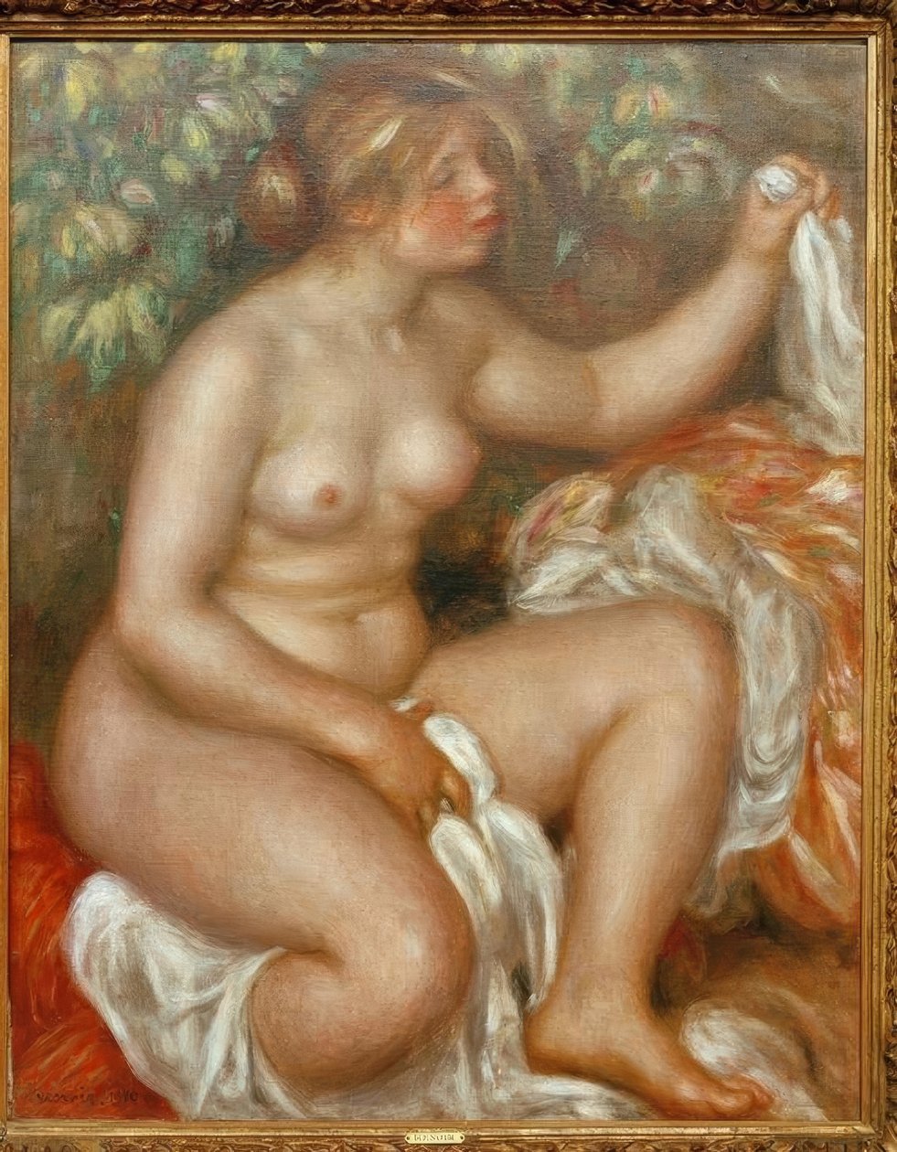 Na het bad door Pierre Auguste Renoir