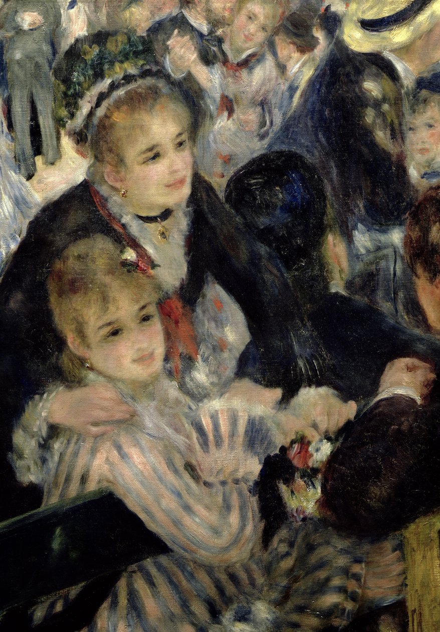 Bal in de Moulin de la Galette (detail) door Pierre Auguste Renoir