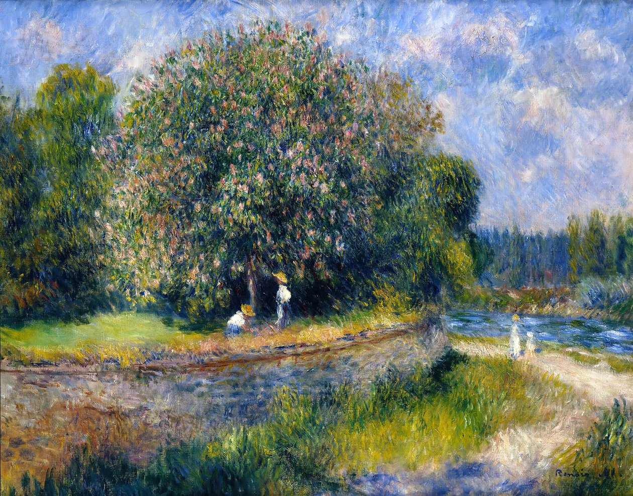 Bloeiende kastanjeboom door Pierre-Auguste Renoir