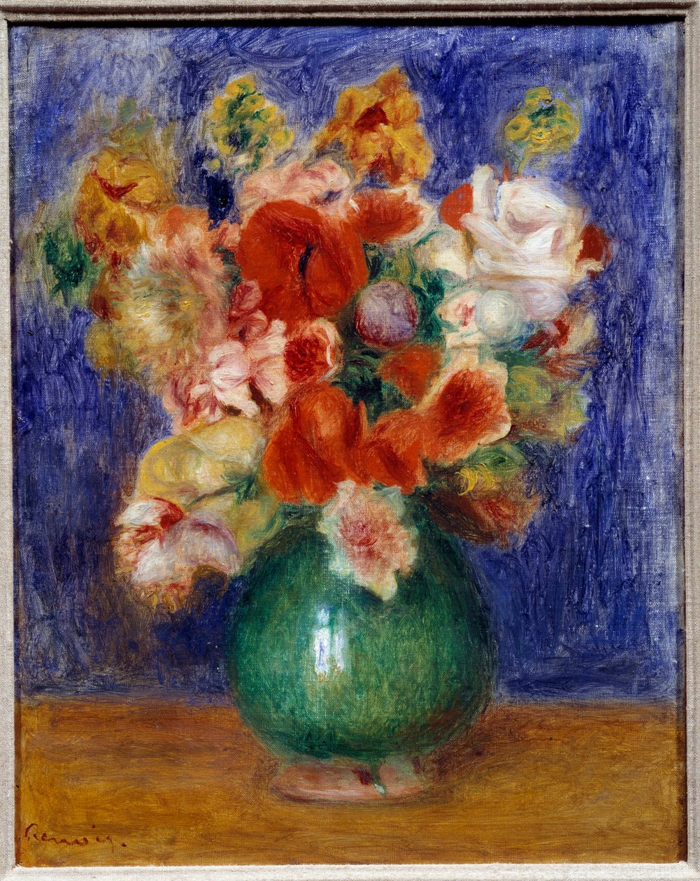 Boeket bloemen door Pierre Auguste Renoir