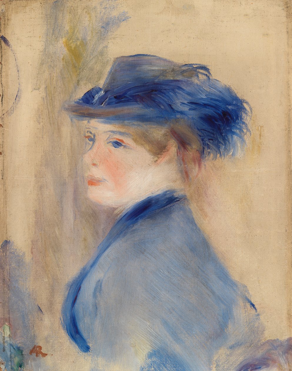 Borstbeeld van een Vrouw door Pierre Auguste Renoir
