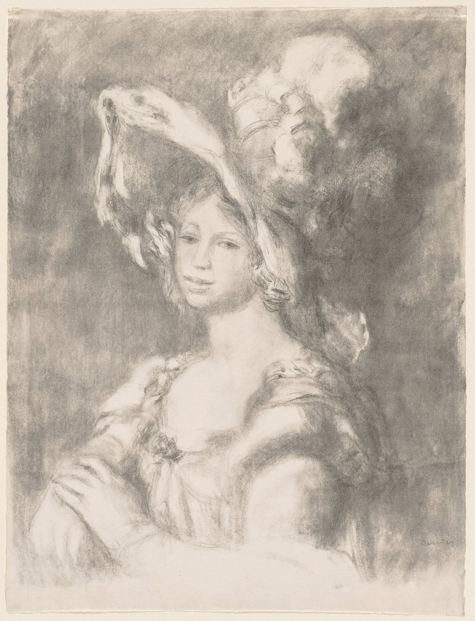 Buste van een Jong Meisje Mlle. Dieterlé door Pierre Auguste Renoir