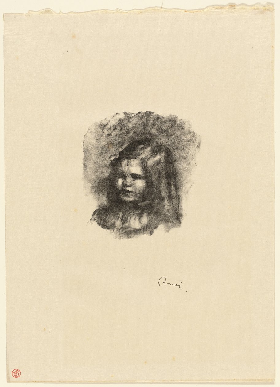 Claude Renoir, naar Links Gekeerd door Pierre Auguste Renoir