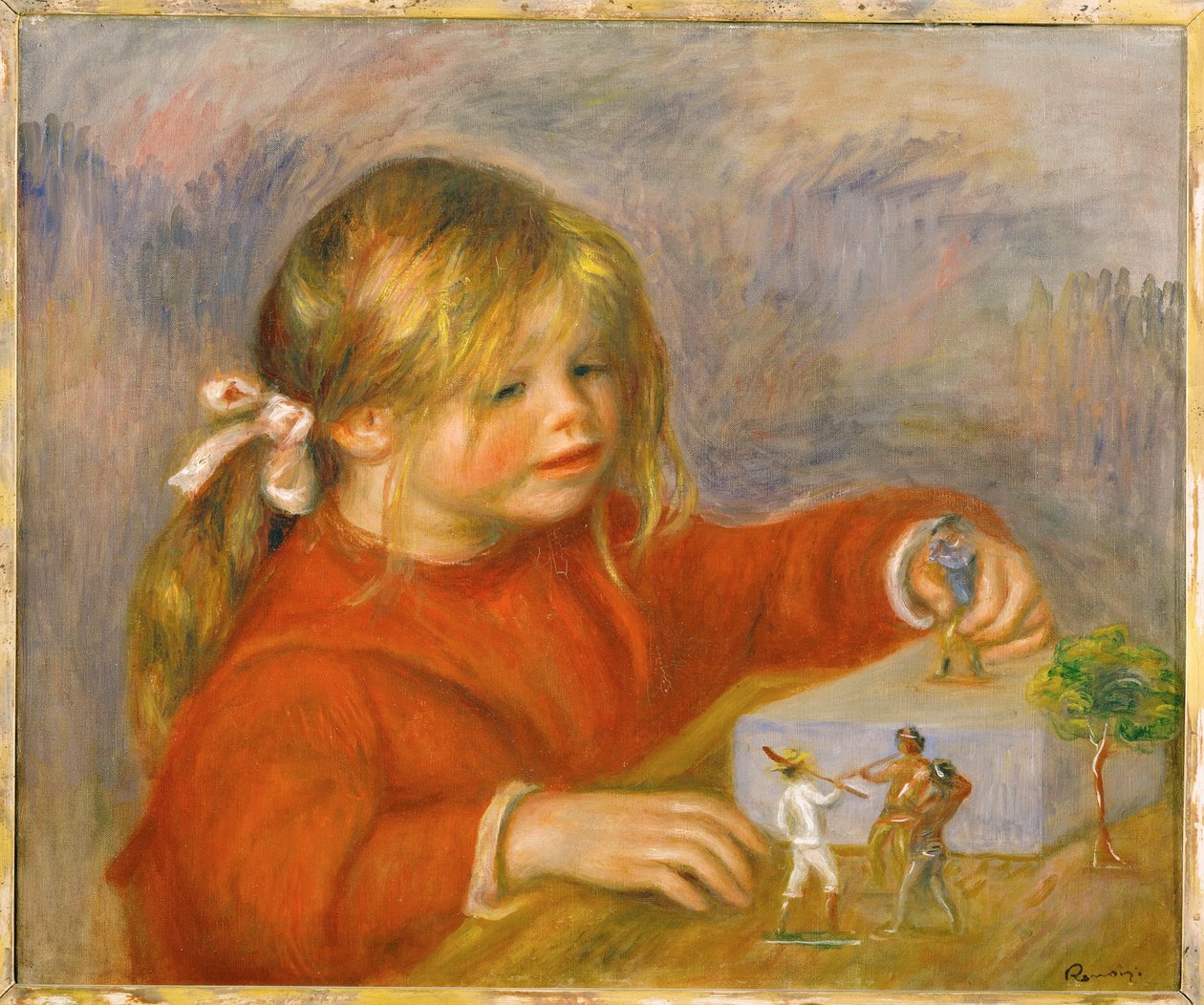 Claude Renoir, spelend (olieverf op doek) door Pierre Auguste Renoir