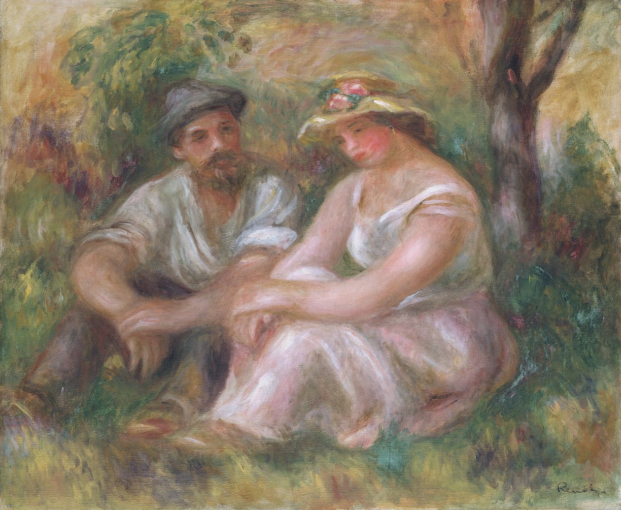 Gesprek door Pierre-Auguste Renoir