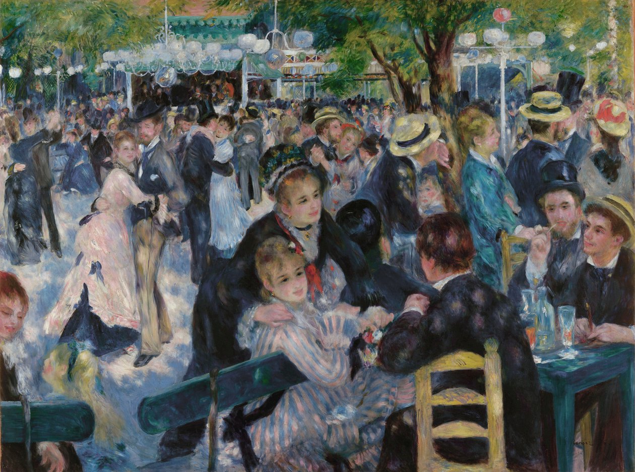 Bal in Le Moulin de la Galette door Pierre Auguste Renoir