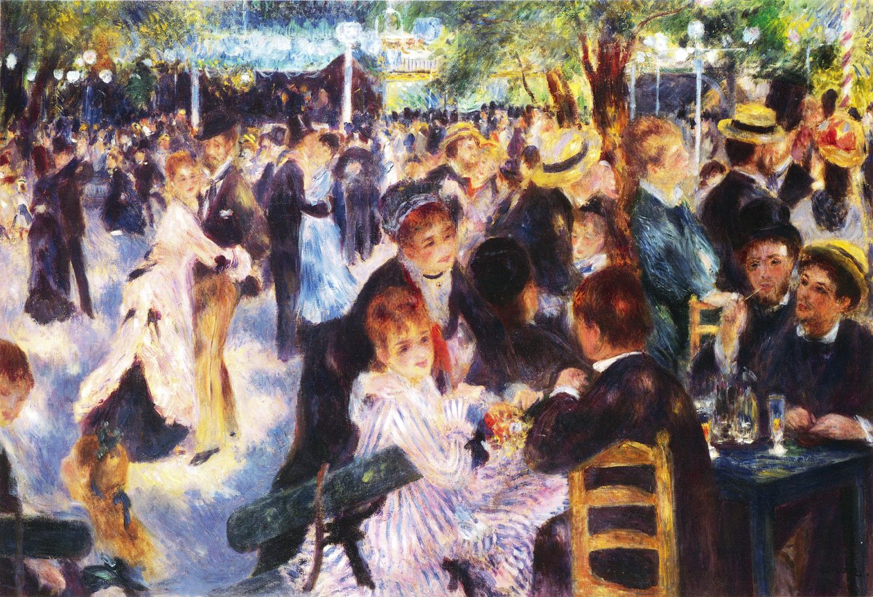 Dansen bij de Mouline de la Galette door Pierre Auguste Renoir