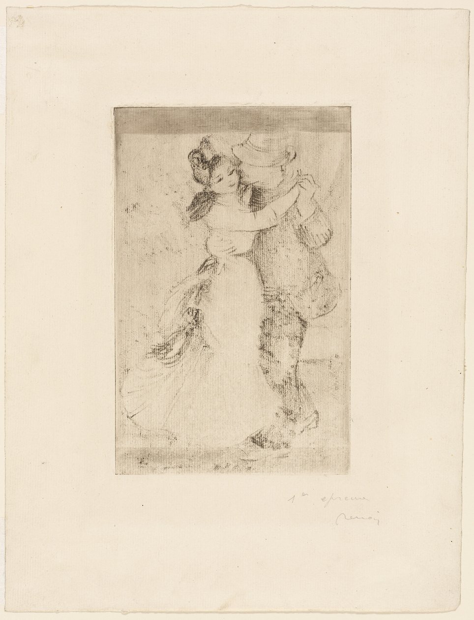 Dans op het platteland door Pierre-Auguste Renoir