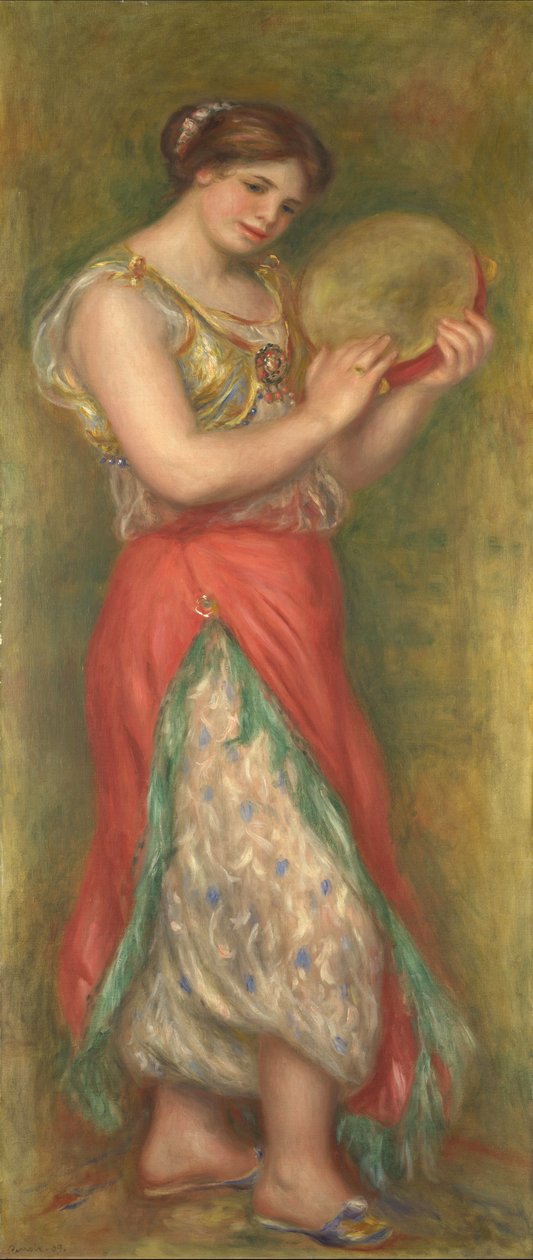 Dansend Meisje met Tamboerijn door Pierre Auguste Renoir