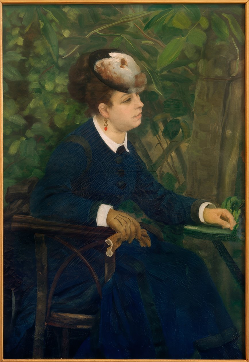 Vrouw in de tuin door Pierre-Auguste Renoir