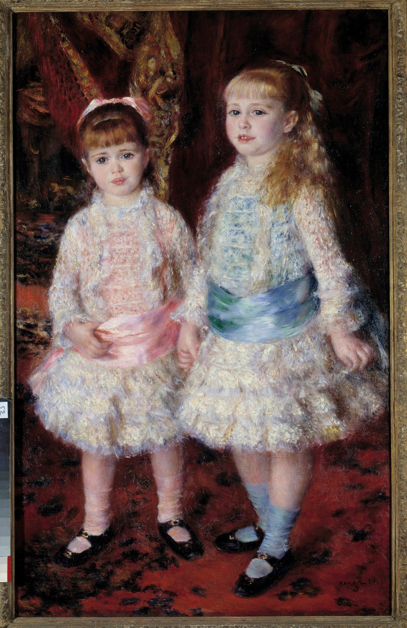 Volledig portret van de dames Cahen van Antwerpen, dochter van de bankier Louis Cahen van Antwerpen of 