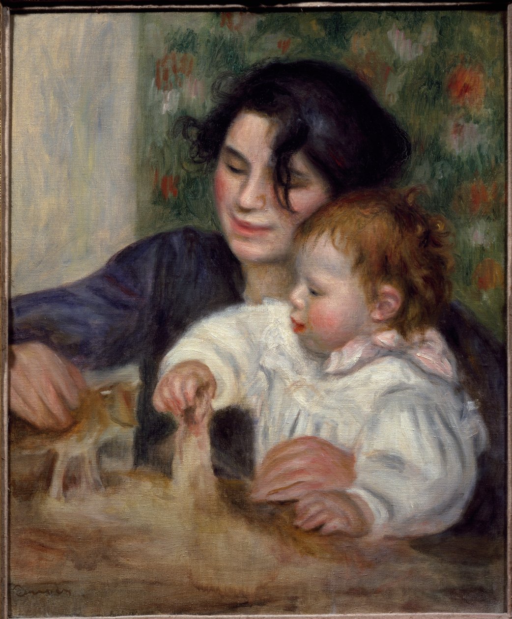 Gabrielle en Jean - Portret van de zoon van de schilder, Jean Renoir door Pierre Auguste Renoir
