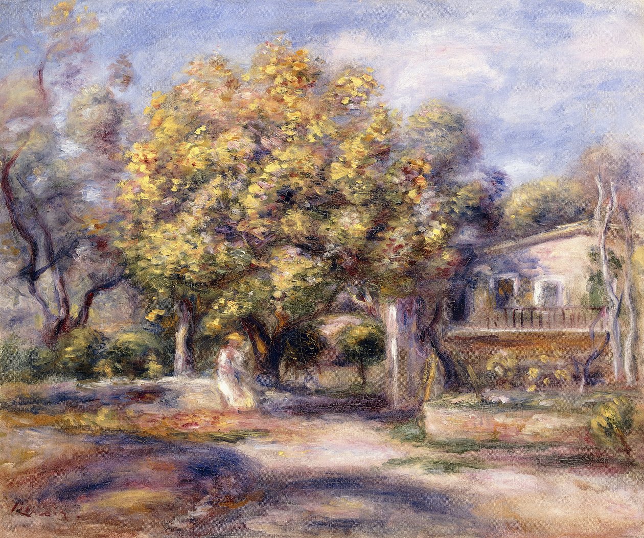 Huis in Cagnes, c.1905 door Pierre Auguste Renoir