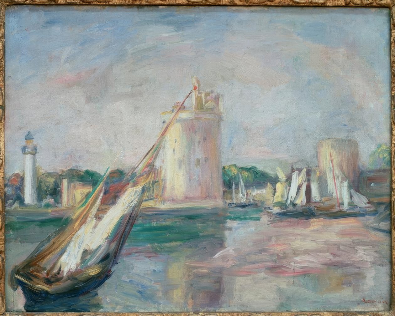 De ingang van de haven van La Rochelle door Pierre Auguste Renoir