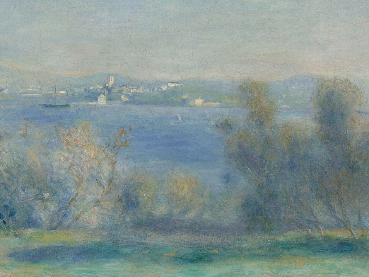 Landschap aan de Middellandse Zee (uitzicht op Toulon) door Pierre Auguste Renoir