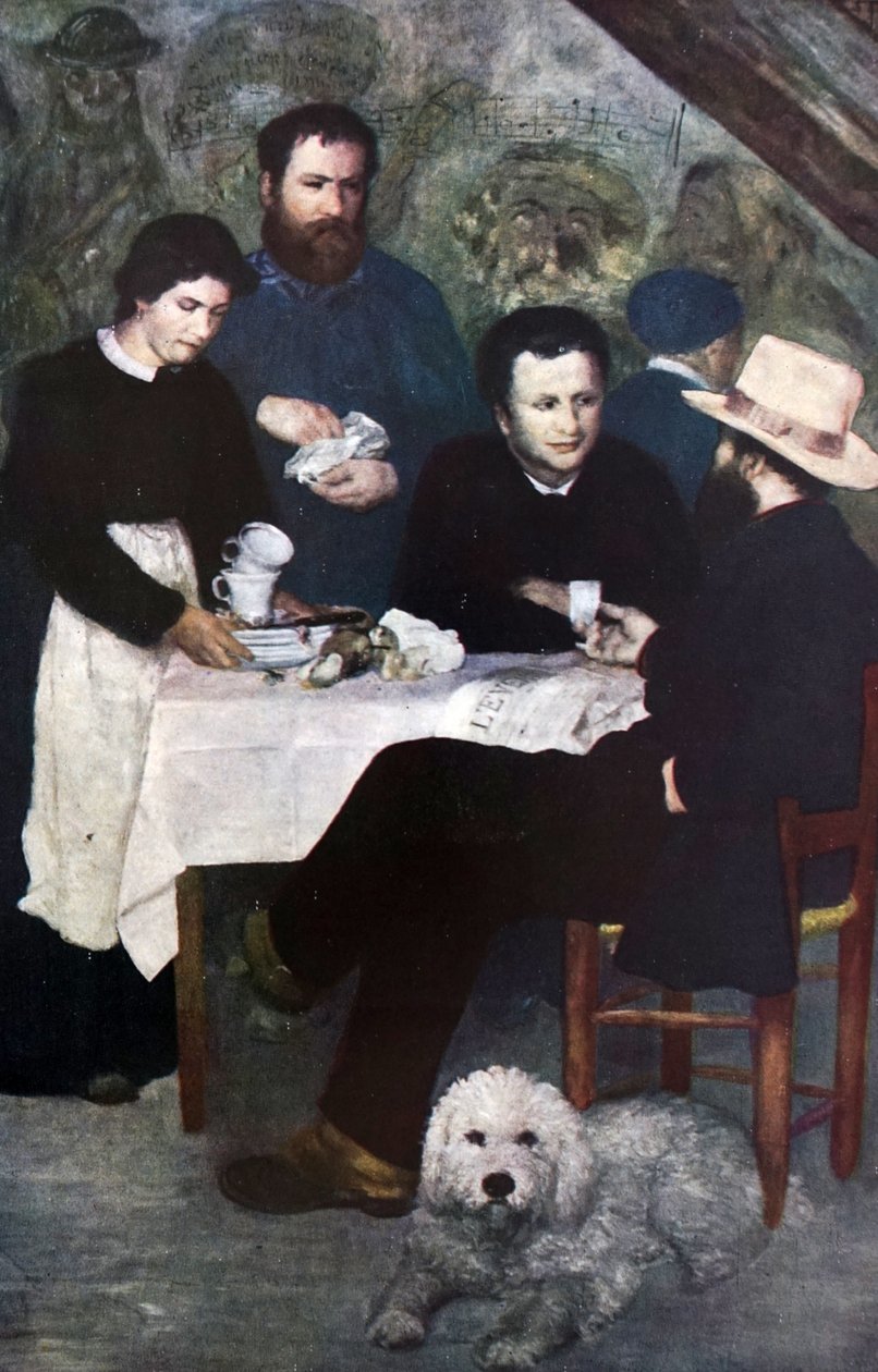 Le cabaret de la Mere Antony Bourron-Marlotte door Pierre Auguste Renoir