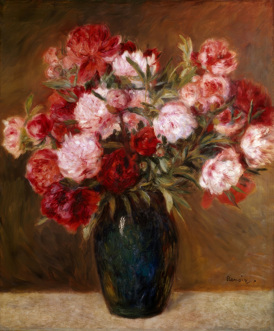 De pioenen door Pierre Auguste Renoir