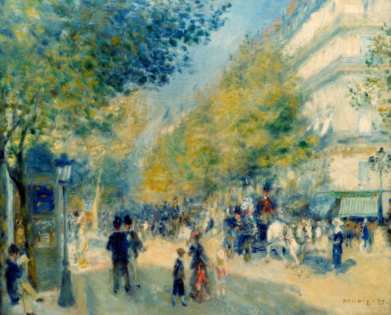 De grote Boulevards door Pierre-Auguste Renoir